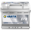 13805a02-3696-44b1-9f7b-49d38889302a.png VARTA Fritidsbatteri EFB Batteri 12V 60AH 640CCA (242x175x190/190mm) +høyre LED60 (VAR-930060)